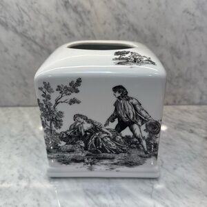 Vintage Liette International Hand Decorated Porcelain Napkin Holder